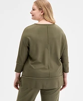 Jones New York Plus Serenity Dolman-Sleeve Tunic