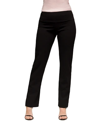 24seven Comfort Apparel Women's Comfortable Stretch High Waist Dress Pants