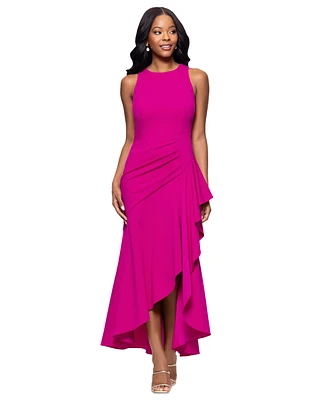 Betsy & Adam Petite Sleeveless Scoop-Neck Ruffle Dress