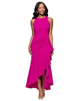Betsy & Adam Petite Sleeveless Scoop-Neck Ruffle Dress