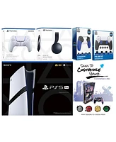 Sony Playstation 5 Pro Bundle with Black Pulse Headset, Extra Chroma Pearl Controller, Trigger Stop Kit, Fps Grip Kit and MightySkins Decal Voucher Pl