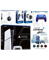 Sony Playstation 5 Slim Digital with Pulse Headset, Extra Volcanic Red Controller, Trigger Stop Kit