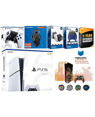 Sony Playstation 5 Slim Disc with Extra Edge Controller, Plantronics Headset, Gamer Kit