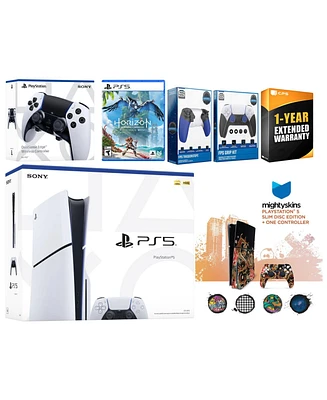 Sony Playstation 5 Slim Disc with Horizon Forbidden West, Extra Edge Controller, Trigger Stop Kit