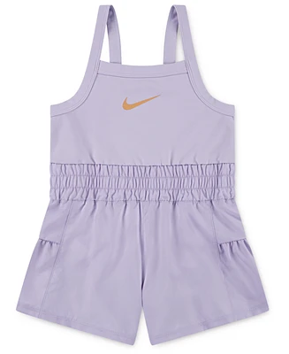 Nike Little Girls Sunny Swoosh Runsie Romper