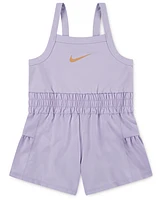 Nike Little Girls Sunny Swoosh Runsie Romper