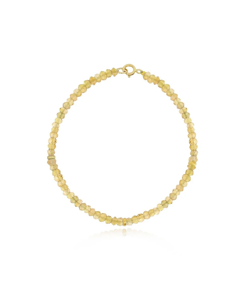 The Lovery Citrine Bead Bracelet 14K Gold