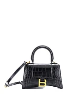 Pre-Owned Balenciaga Xs Hourglass Top Handle Bag Embossed Leather