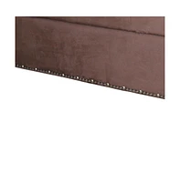 Cozy Brown Suede Storage Bench