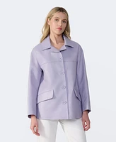 Furniq Uk Women's Relaxed Leather Jacket, Created for Macy's