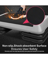 Aerobic Step Platform with Adjustable Risers for Home Workout
