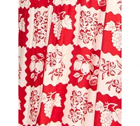 Planet Gold Juniors' Floral-Print Pom Pom-Trim Dress