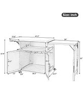 Mondawe Versatile Outdoor Cabinet with Folding & Expandable Work Surfaces