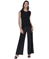 Karl Lagerfeld Paris Women's Scalloped-Trim Sweater