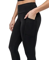 Dkny Sport Women's Rhinestone-Logo High-Rise 7/8 Leggings