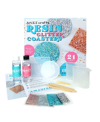 Art 101 Resin Glitter Coaster Kit