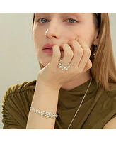 Sterling Silver Vivienne Statement Bouquet Chain Bracelet