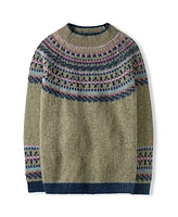 Celtic & Co. Women's Donegal Fair Isle Yoke Sweater