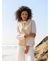 Celtic & Co. Women's Zip Sleeveless Knit Cardigan