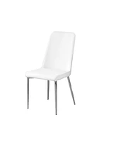 Set of Two Upholstered Faux Leather Dining Chairs for Modern Home Interiors