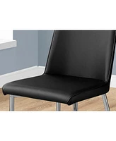 Set of Two Upholstered Faux Leather Dining Chairs for Modern Home Interiors