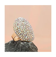 Sohi Women's Gold Plated Designer Stone Ring