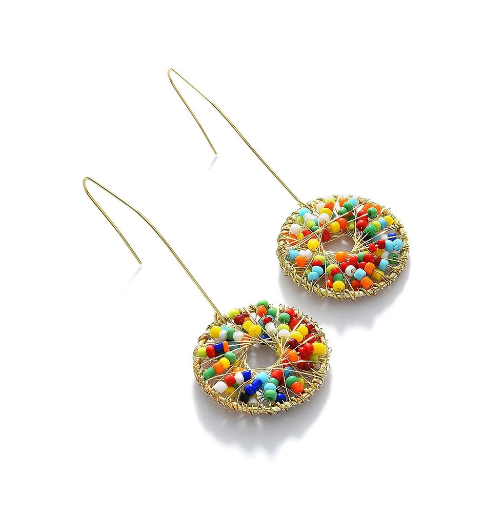 Sohi Women's Bead-Cluster Drop Earrings