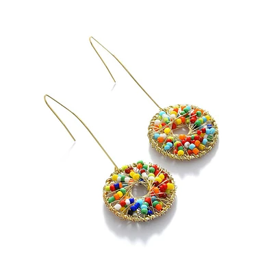 Sohi Women's Bead-Cluster Drop Earrings