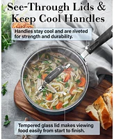 Cook N Home Pots and Pans Nonstick Cookware Set 12-Piece, Kitchen Cooking Set with Frying Pans and Saucepans, Induction Compatible, Turquoise
