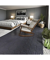 12" Patio Deck Tiles, Diy Interlocking, Indoor/Outdoor, Easy Install, 44pcs, Dark Gray