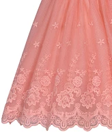 Bonnie Baby Girls Bow Shoulder Embroidered Float Dress