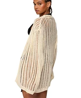 Edikted Women's Darcee Oversized Crochet Cardigan