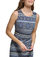 Tommy Hilfiger Petite Printed Jersey Sleeveless Dress