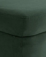 Lifestyle Solutions 24" Velvet Kyoto Small Storage Ottoman