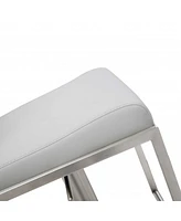 Sleek Stainless Steel Bar Height Chair for Indoor or Outdoor Use