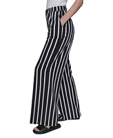 Karl Lagerfeld Paris Women's Striped Pull-On Pants