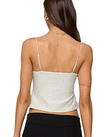 Edikted Women's Metallic & Sequin Textured Tank Top