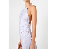 WeWoreWhat Women's Halter Tie Neck Maxi Dress