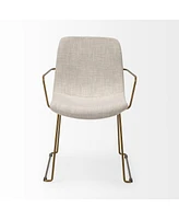 Soft Upholstered Fabric Dining Arm Chair for Comfort and Style