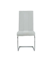 Upholstered Faux Leather Side Dining Chairs Set of 4 for Everyday Dining Comfort