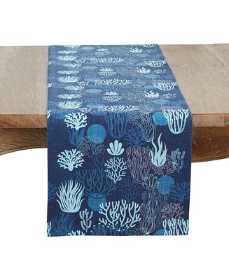 Saro Lifestyle Ocean Depths Coral Table Runner, 14" x 72"