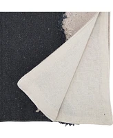 Saro Lifestyle Squiggle Fringed Table Runner, 16" x 72"