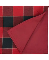 Saro Lifestyle Shimmer Stitch Plaid Table Runner, 16" x 72"
