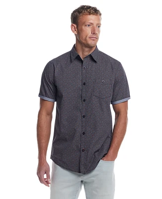 Weatherproof Vintage Men's Short Sleeve Cotton Poplin Shirt