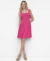 Dkny Women's Square-Neck Buckled Back-Strap Dress