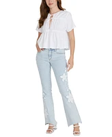 Driftwood Women's Low-Rise Bootcut Jeans X Petunia Patchwork