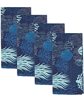 Saro Lifestyle Ocean Depths Cotton Coral Napkins, 20" x 20"