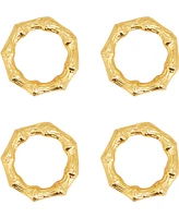 Saro Lifestyle Sleek Aluminum Napkin Rings, Set of 4