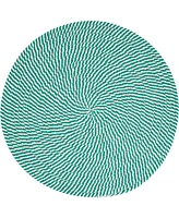 Saro Lifestyle Stripe of Mint Placemats, 15" Round