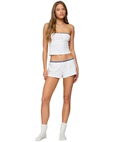 Edikted Women's Stefi Floral Contrast Tube Top